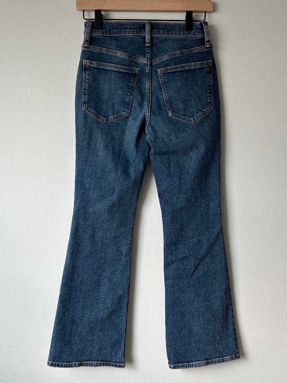 Madewell Skinny Flare Jeans Women 25P Petite High Rise Medium Wash - Picture 4 of 10
